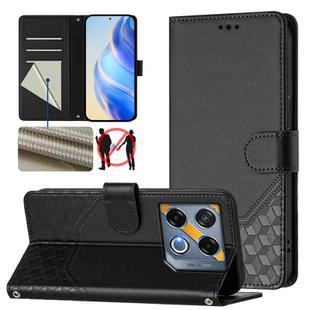 For Infinix GT 20 Pro 5G Honeycomb Embossing RFID Leather Phone Case(Black)