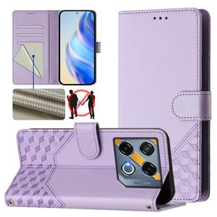 For Infinix GT 20 Pro 5G Honeycomb Embossing RFID Leather Phone Case(Light Purple)