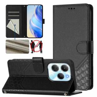 For Infinix Hot 40 4G / Hot 40 Pro 4G Honeycomb Embossing RFID Leather Phone Case(Black)