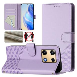 For Infinix Note 30 Pro 4G Honeycomb Embossing RFID Leather Phone Case(Light Purple)