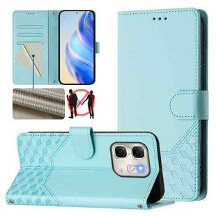 For Infinix Hot 50i 5G / Smart 9 4G Honeycomb Embossing RFID Leather Phone Case(Mint Green)