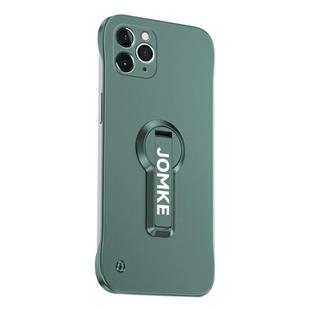 For iPhone 11 Pro Max Baking Varnish 360 Rotate Holder No Frame PC Phone Case(Green)