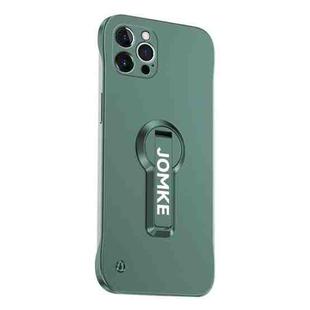 For iPhone 13 Pro Baking Varnish 360 Rotate Holder No Frame PC Phone Case(Green)