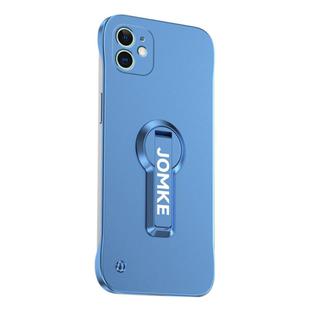 For iPhone 11 Baking Varnish 360 Rotate Holder No Frame PC Phone Case(Blue)