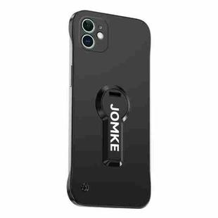 For iPhone 11 Baking Varnish 360 Rotate Holder No Frame PC Phone Case(Black)
