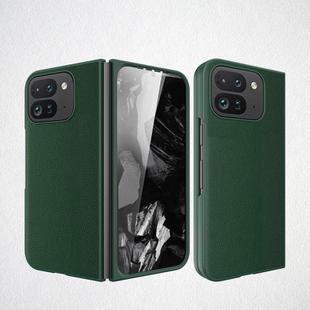 For Google Pixel 9 Pro Fold Litchi Texture Leather PC Shockproof Phone Case(Green)