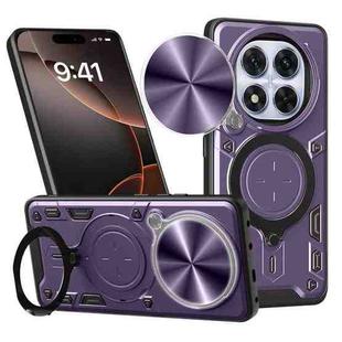 For Redmi Note 14 Pro 5G CD Texture Sliding Camshield Magnetic Holder Phone Case(Purple)
