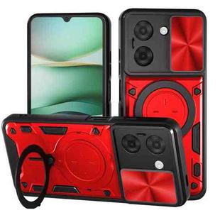 For Redmi A5 4G 171.7mm CD Texture Sliding Camshield Magnetic Holder Phone Case(Red)