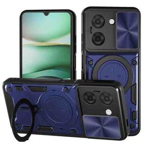 For Redmi A5 4G 171.7mm CD Texture Sliding Camshield Magnetic Holder Phone Case(Blue)