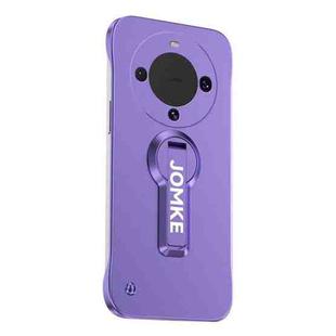 For Huawei Mate 60 Pro Baking Varnish 360 Rotate Holder No Frame PC Phone Case(Purple)