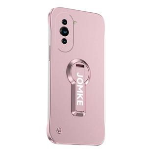 For Huawei nova 10 Pro Baking Varnish 360 Rotate Holder No Frame PC Phone Case(Pink)