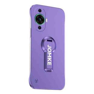 For Huawei nova 11 Baking Varnish 360 Rotate Holder No Frame PC Phone Case(Purple)