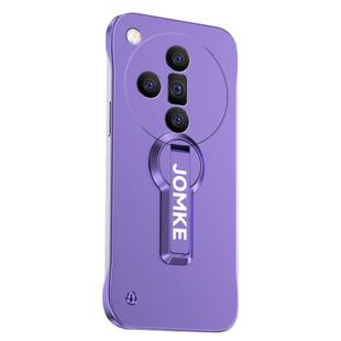 For OPPO Find X7 Baking Varnish 360 Rotate Holder No Frame PC Phone Case(Purple)