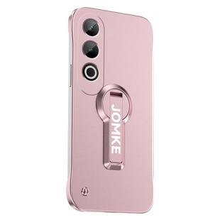 For OPPO K12 Baking Varnish 360 Rotate Holder No Frame PC Phone Case(Pink)