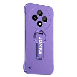 For OPPO A3 Pro Baking Varnish 360 Rotate Holder No Frame PC Phone Case(Purple)