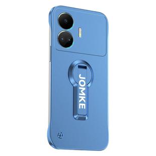 For Realme GT Neo5 SE Baking Varnish 360 Rotate Holder No Frame PC Phone Case(Blue)