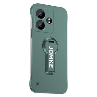 For Realme GT Neo6 Baking Varnish 360 Rotate Holder No Frame PC Phone Case(Green)