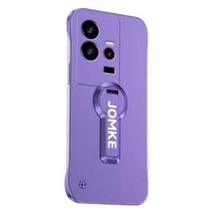 For vivo iQOO 11 Baking Varnish 360 Rotate Holder No Frame PC Phone Case(Purple)