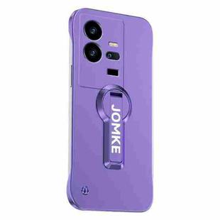 For vivo iQOO 11 Pro Baking Varnish 360 Rotate Holder No Frame PC Phone Case(Purple)