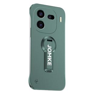 For vivo iQOO 12 Pro Baking Varnish 360 Rotate Holder No Frame PC Phone Case(Green)