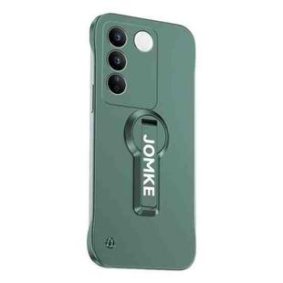 For vivo S16 Baking Varnish 360 Rotate Holder No Frame PC Phone Case(Green)