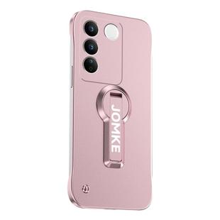 For vivo S16 Pro Baking Varnish 360 Rotate Holder No Frame PC Phone Case(Pink)