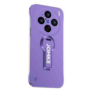 For vivo X100 Pro Baking Varnish 360 Rotate Holder No Frame PC Phone Case(Purple)