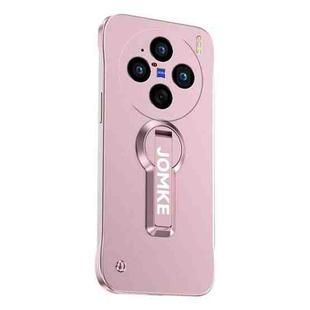 For vivo X100 Pro Baking Varnish 360 Rotate Holder No Frame PC Phone Case(Pink)