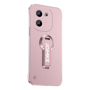 For vivo Y200 Baking Varnish 360 Rotate Holder No Frame PC Phone Case(Pink)