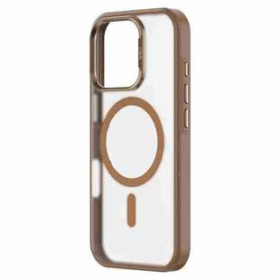 For iPhone 16 Pro ZGA Magsafe Frosted PC Hybrid TPU Phone Case(Gold)