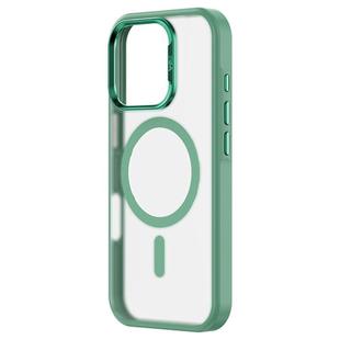 For iPhone 16 Plus ZGA Magsafe Frosted PC Hybrid TPU Phone Case(Green)