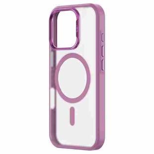 For iPhone 16 ZGA Magsafe Frosted PC Hybrid TPU Phone Case(Pink)