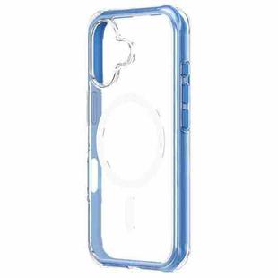 For iPhone 16 ZGA Colorful Airbag Magsafe PC Hybrid TPU Phone Case(Blue)