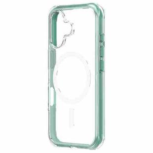 For iPhone 16 ZGA Colorful Airbag Magsafe PC Hybrid TPU Phone Case(Green)