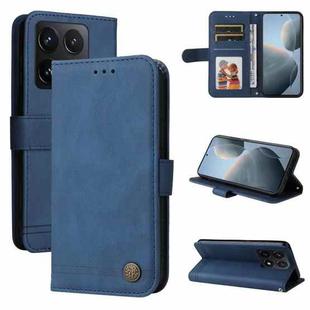 For Xiaomi 14T Skin Feel Life Tree Metal Button Leather Phone Case(Blue)