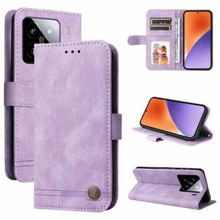 For Xiaomi 15 Skin Feel Life Tree Metal Button Leather Phone Case(Purple)