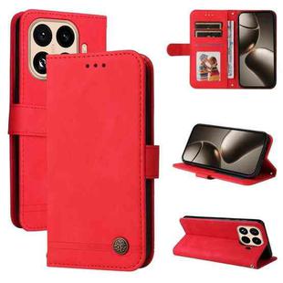 For Xiaomi 15T Pro 5G Skin Feel Life Tree Metal Button Leather Phone Case(Red)