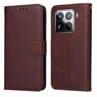 For Xiaomi 15 Pro Classic Calf Texture Flip Leather Phone Case(Brown)