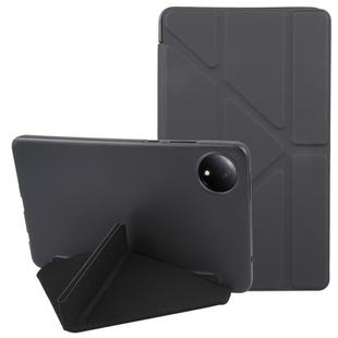 For Xiaomi Redmi Pad SE 8.7 Deformation Silicone Leather Tablet Case(Black)