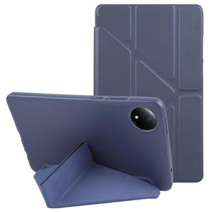 For Xiaomi Redmi Pad SE 8.7 Deformation Silicone Leather Tablet Case(Dark Blue)