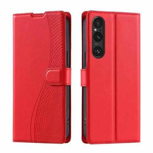 For Sony Xperia 1 VI Voltage Ultra-thin Dot Leather Phone Case(Red)