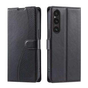 For Sony Xperia 1 VI Voltage Ultra-thin Dot Leather Phone Case(Black)