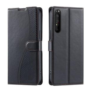 For Sony Xperia 1 III Voltage Ultra-thin Dot Leather Phone Case(Black)