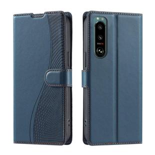 For Sony Xperia 5 III Voltage Ultra-thin Dot Leather Phone Case(Blue)