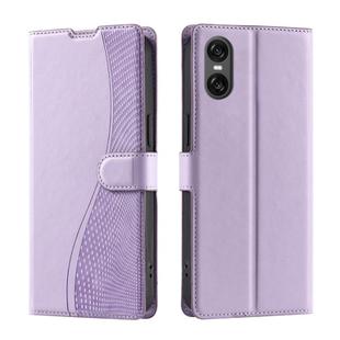 For Sony Xperia 5 VI Voltage Ultra-thin Dot Leather Phone Case(Purple)