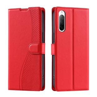 For Sony Xperia 10 V Voltage Ultra-thin Dot Leather Phone Case(Red)