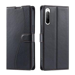 For Sony Xperia 10 V Voltage Ultra-thin Dot Leather Phone Case(Black)