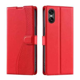 For Sony Xperia 10 VI Voltage Ultra-thin Dot Leather Phone Case(Red)