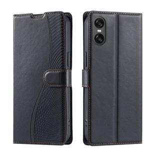 For Sony Xperia 10 VI Voltage Ultra-thin Dot Leather Phone Case(Black)