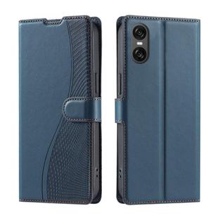 For Sony Xperia 10 VI Voltage Ultra-thin Dot Leather Phone Case(Blue)